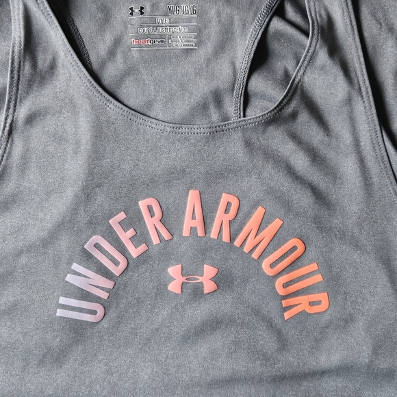 Under Armour Heat Gear Fitted Girls Tank Top Sz YLG - Picture 4 of 6